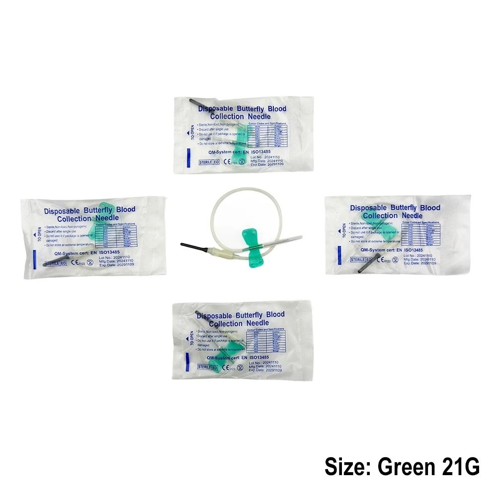 Disposable Butterfly Blood Collection Needles Double Wing Veterinary Needles For Pet Animal Care 5