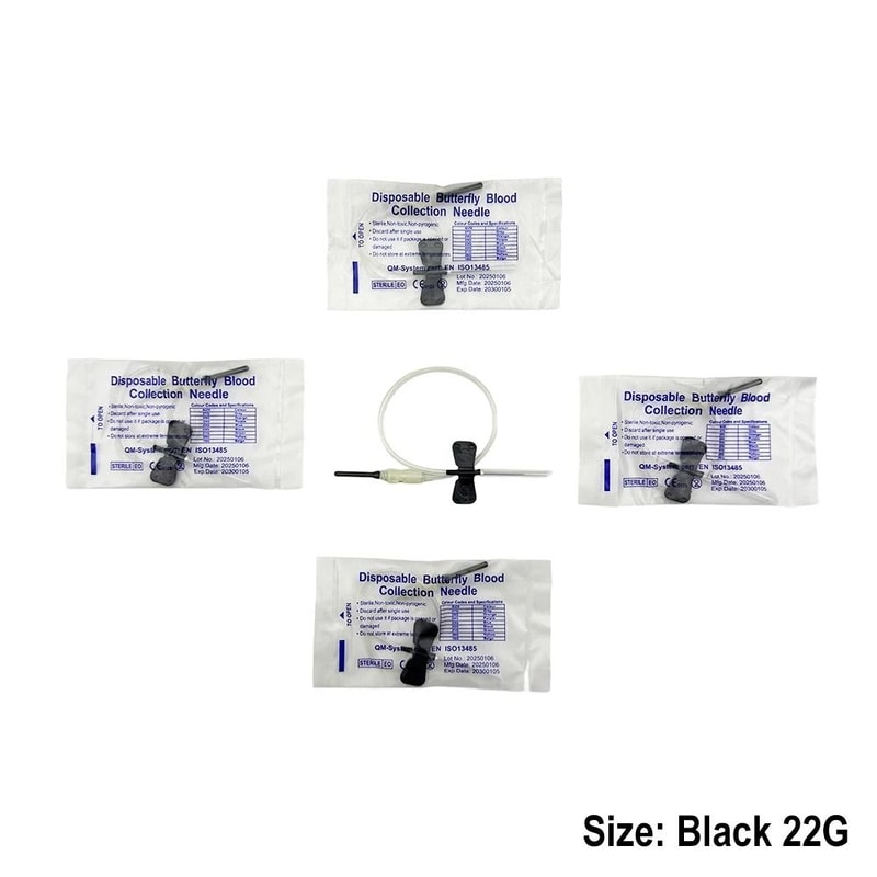 Disposable Butterfly Blood Collection Needles Double Wing Veterinary Needles For Pet Animal Care 6