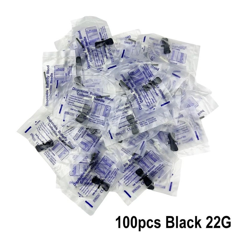 Disposable Butterfly Blood Collection Needles Double Wing Veterinary Needles For Pet Animal Care 10