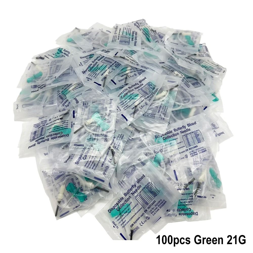 Disposable Butterfly Blood Collection Needles Double Wing Veterinary Needles For Pet Animal Care 9