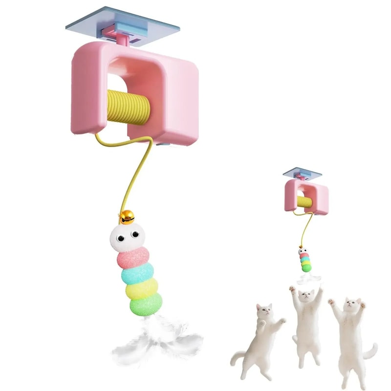 Interactive Electric Cat Toy Hanging Door Automatic Ball Teaser For Self Play Cats 0