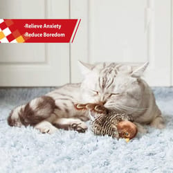 gigwi interactive cat toy sound bird mouse and hedgehog feather toys for cats