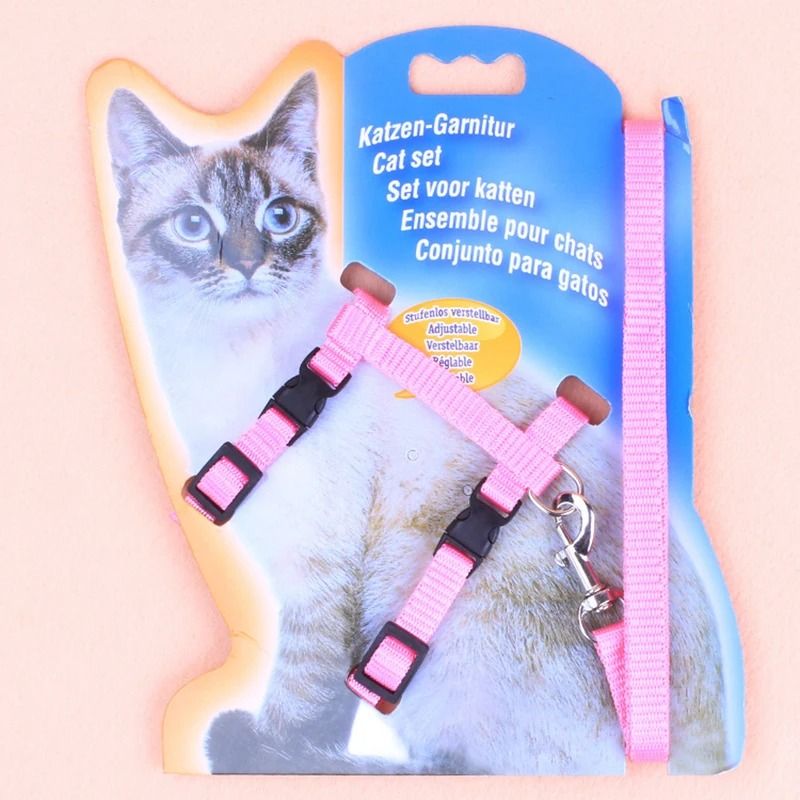 Adjustable Cat Harness And Leash Durable Nylon Chest Strap Traction Rope For Cats 5