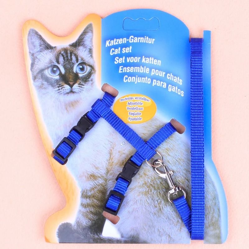 Adjustable Cat Harness And Leash Durable Nylon Chest Strap Traction Rope For Cats 1