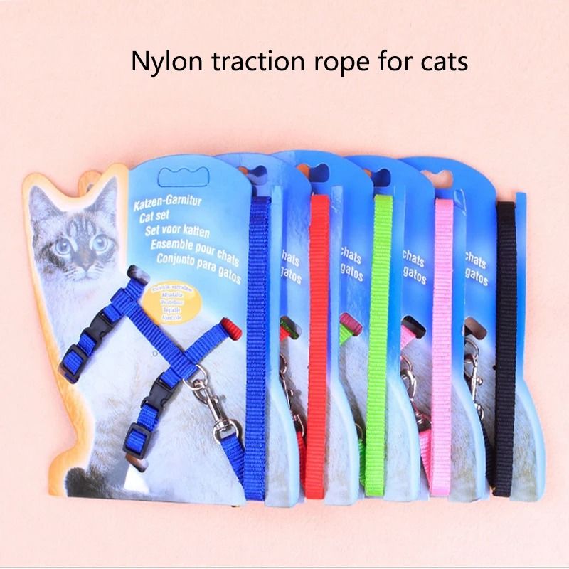 Adjustable Cat Harness And Leash Durable Nylon Chest Strap Traction Rope For Cats 10