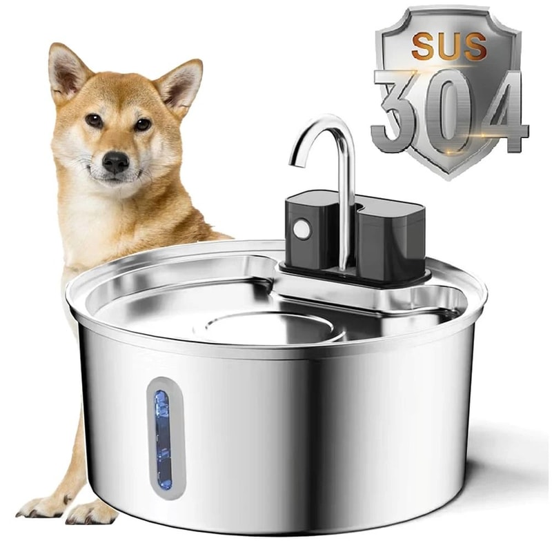 Wireless Stainless Steel Cat Water Fountain 32L Automatic Pet Water Dispenser With Sensor Filtratio 0