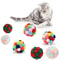 Colorful Cat Toy Balls With Bells Sparkle Pom Pom Interactive Balls For Indoor Cats And Kittens 1