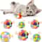 Colorful Cat Toy Balls With Bells Sparkle Pom Pom Interactive Balls For Indoor Cats And Kittens 2