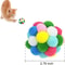 Colorful Cat Toy Balls With Bells Sparkle Pom Pom Interactive Balls For Indoor Cats And Kittens 4