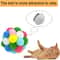 Colorful Cat Toy Balls With Bells Sparkle Pom Pom Interactive Balls For Indoor Cats And Kittens 6