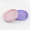 2 Piece Whisker Friendly Cat Bowls Wide Shallow Silicone Non Spill Pet Feeding Plates 2