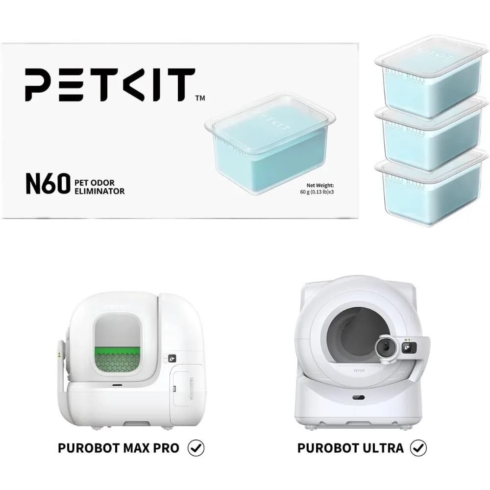 PETKIT N60 Pet Odor Eliminator Refills For PUROBOT Ultra Self Cleaning Cat Litter Box 3 Pack Cat Od 5