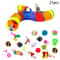 Rainbow Cat Tunnel Interactive Foldable Cat Play Tunnel For Indoor Cats 1