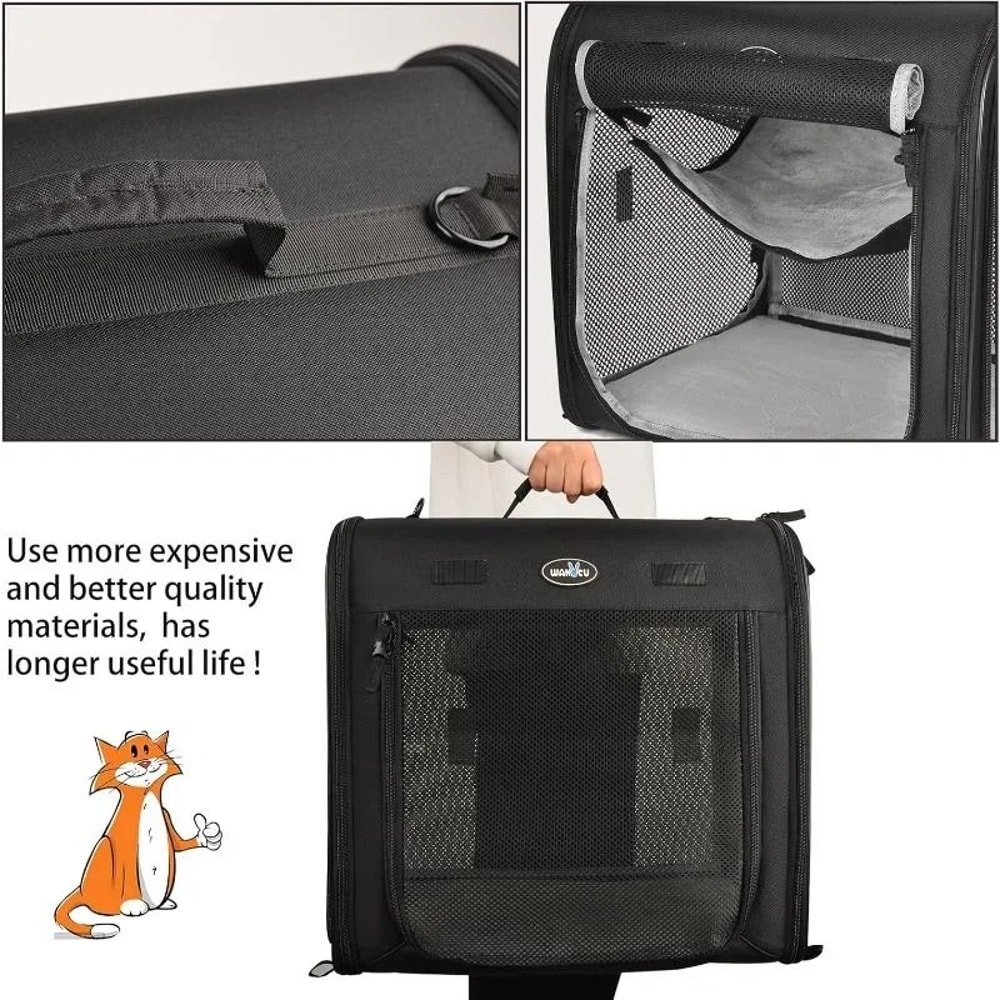 Two In One Foldable Pet Travel Carrier For Cats And Dogs 7