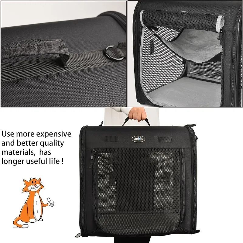 Two In One Foldable Pet Travel Carrier For Cats And Dogs 7