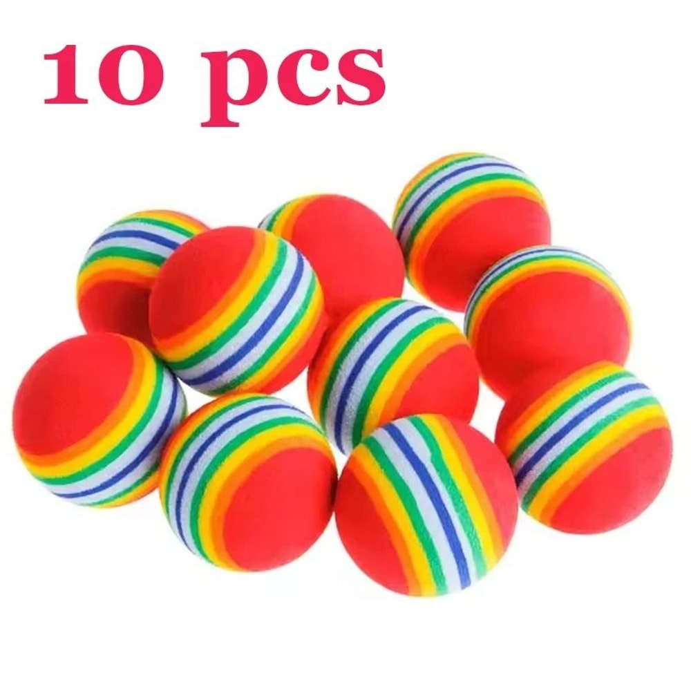Rainbow EVA Cat Toy Balls For Interactive Play And Training 2