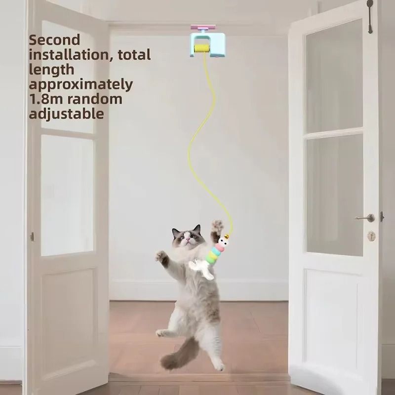 Automatic Door Hanging Cat Toy For Interactive Indoor Play 9
