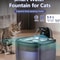 Wireless Cat Water Fountain With Motion Sensor And Stainless Steel Tray 8