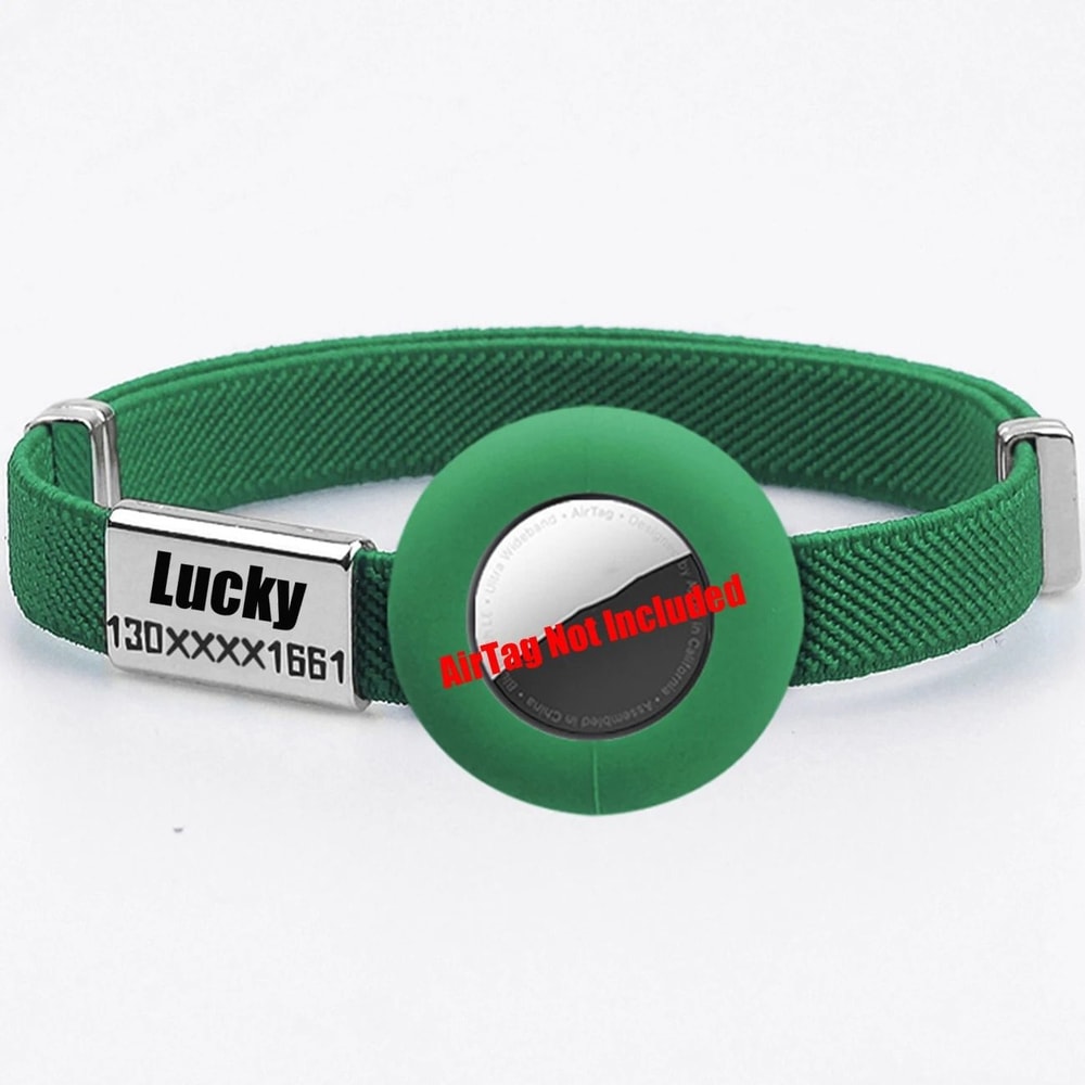 Elastic AirTag Cat Collar With Custom Name Tag And Tracker Holder 6