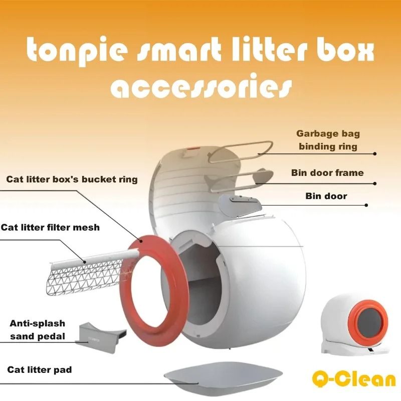 TONEPIE Q Clean Cat Litter Box Accessories And Replacement Parts 10