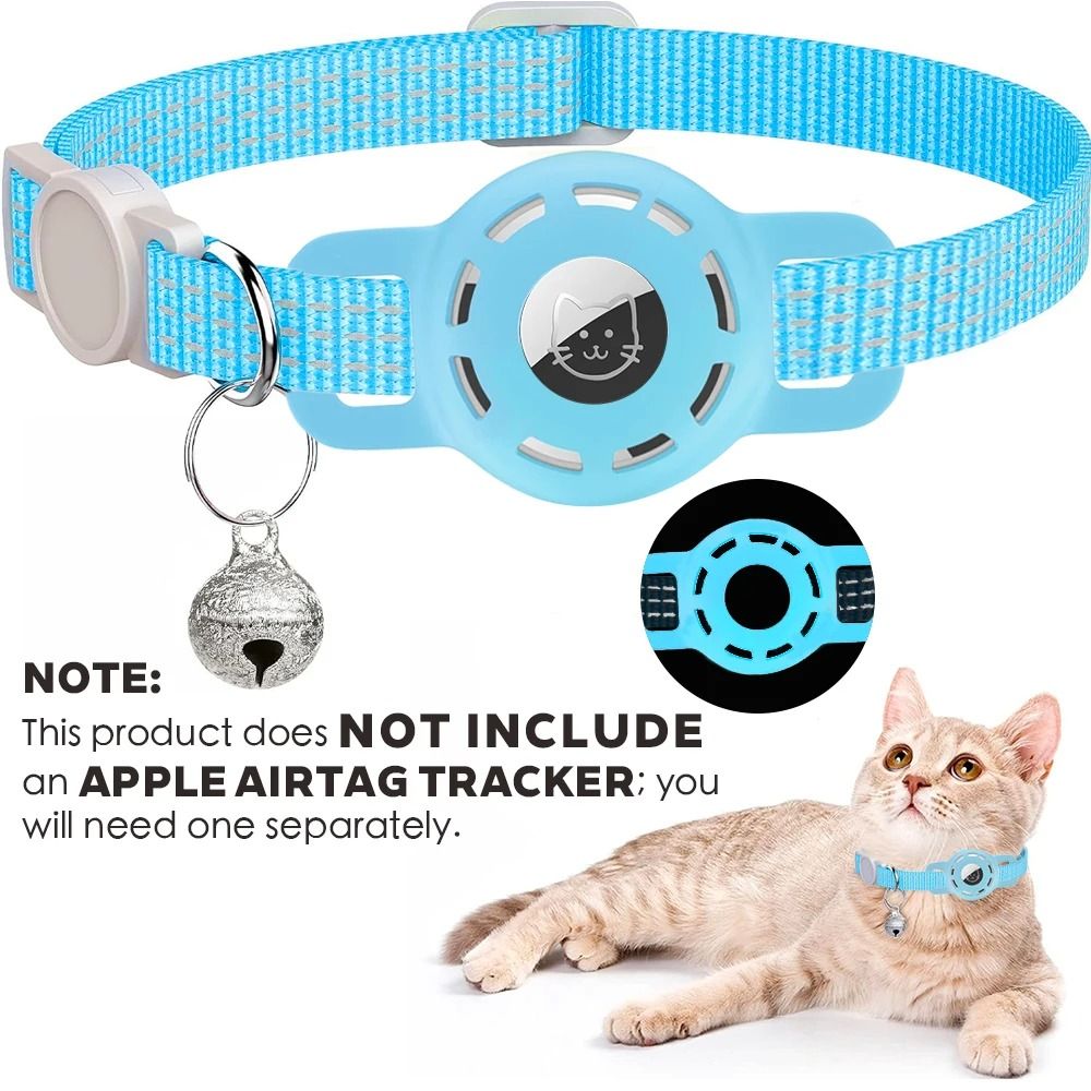 AirTag Compatible Reflective Cat Collar With Breakaway Bell 9