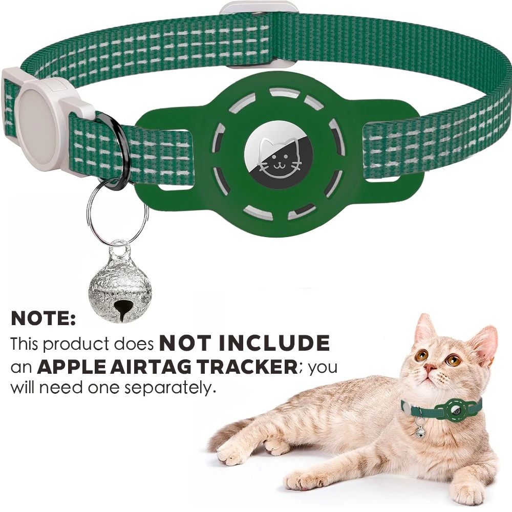 AirTag Compatible Reflective Cat Collar With Breakaway Bell 2