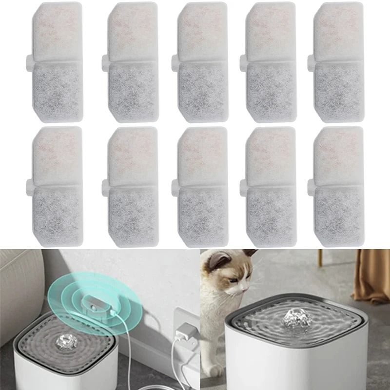 Cat Water Fountain Replacement Filters For Fresh Clean Pet Water 5