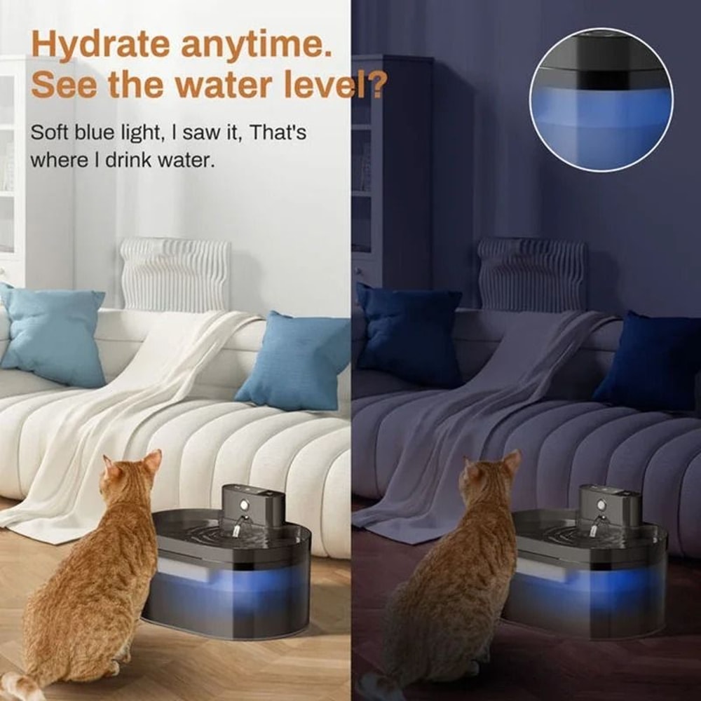 Wireless Cat Water Fountain With Sensor For Fresh Pet Hydration 7