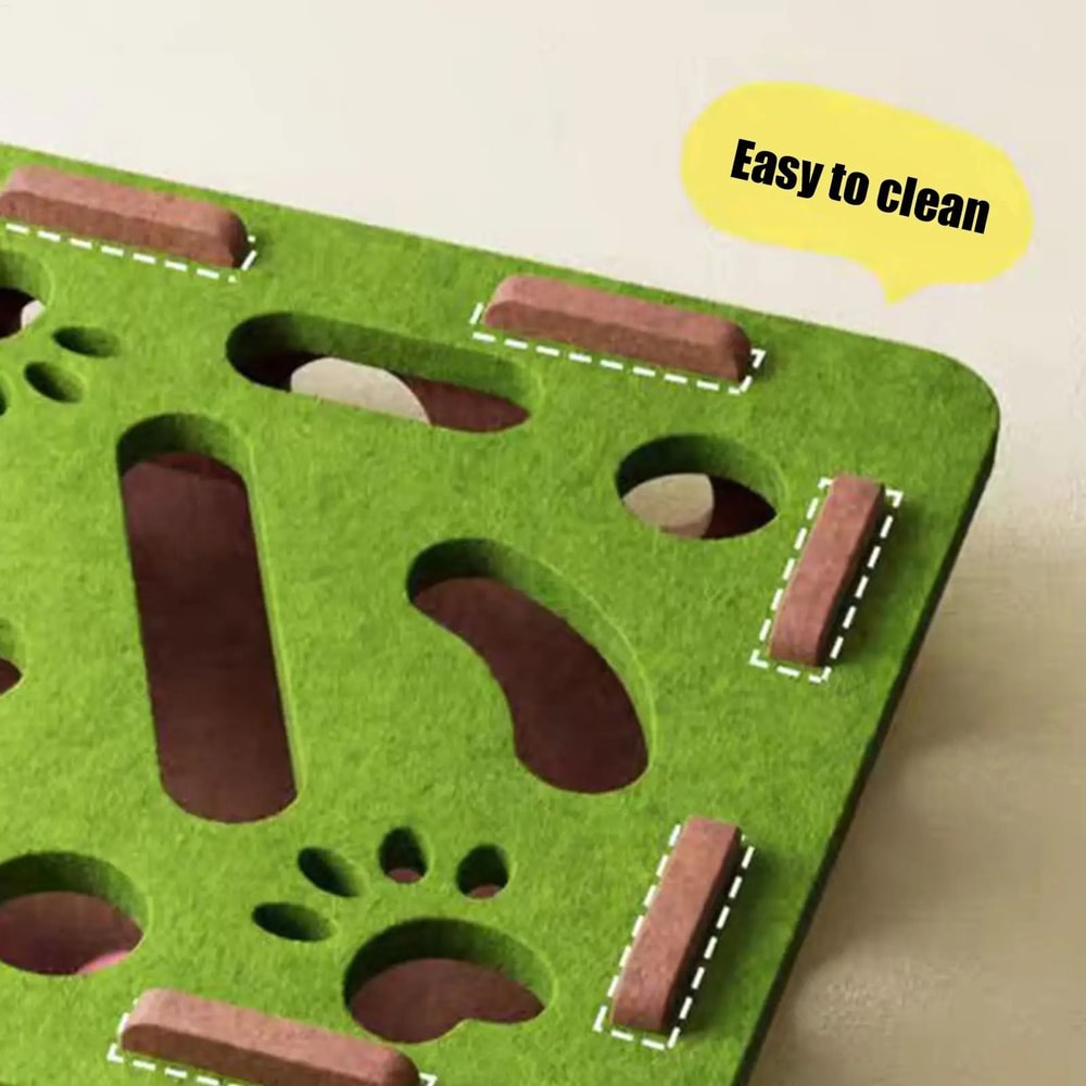 Interactive Felt Cat Puzzle Toy With Bell Maze Scratcher 4