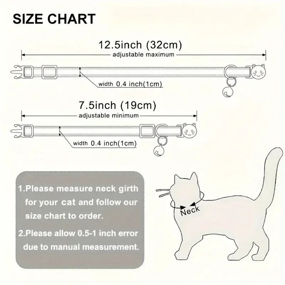 Personalized Breakaway Cat Collar With Bell And ID Tag 7