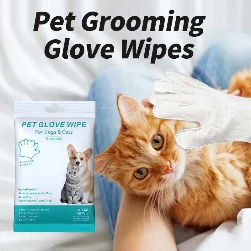 Unscented Pet Cleaning Glove Wipes For Dogs And Cats 4