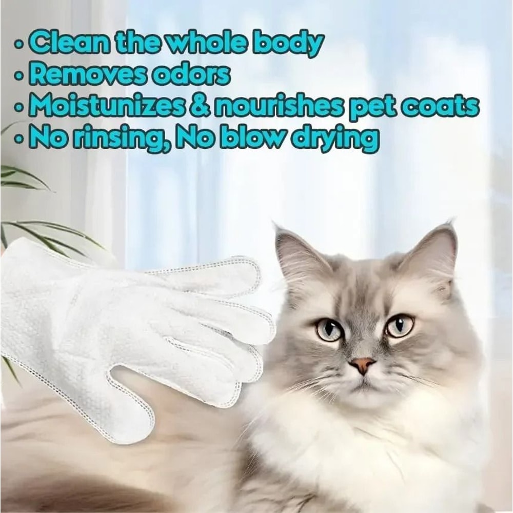 Unscented Pet Cleaning Glove Wipes For Dogs And Cats 5