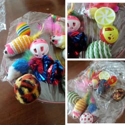 kitten toy variety pack for chase scratch and bell play