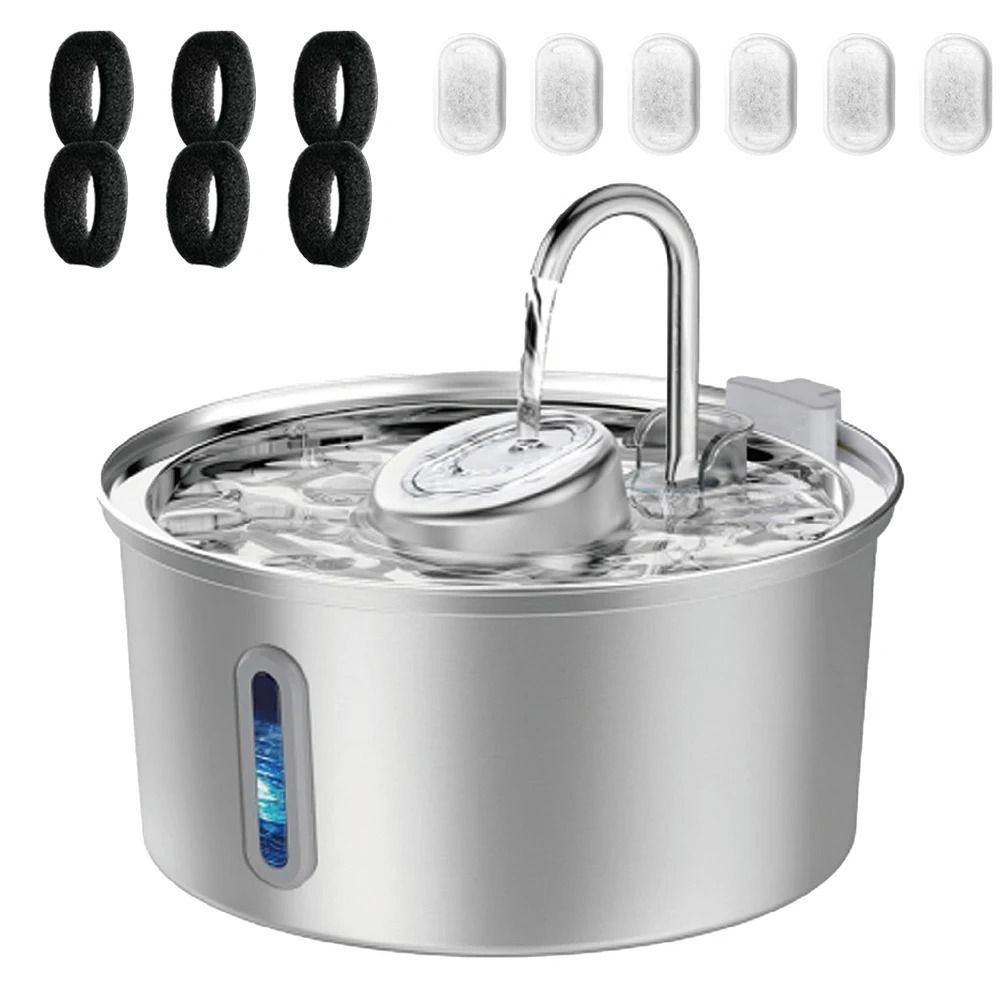 Stainless Steel Pet Water Fountain For Cats And Dogs 4
