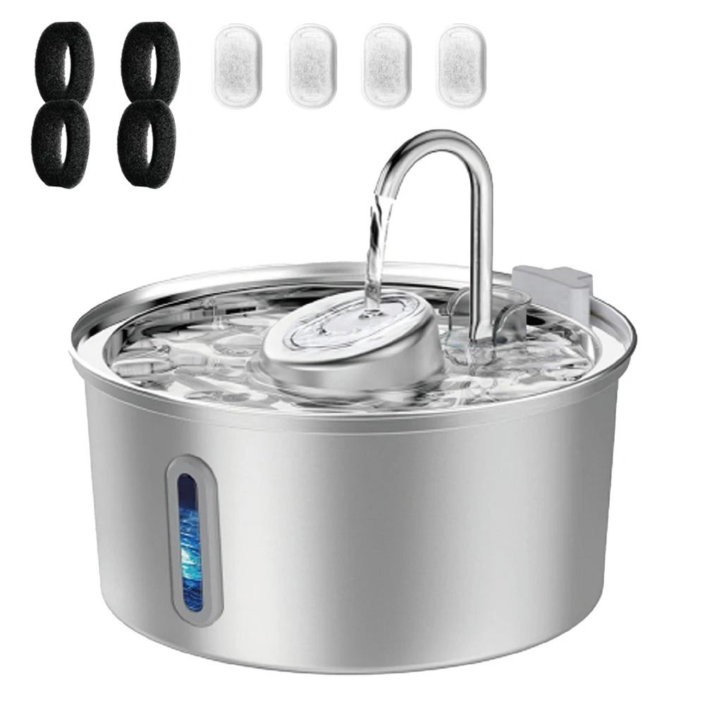 Stainless Steel Pet Water Fountain For Cats And Dogs 2