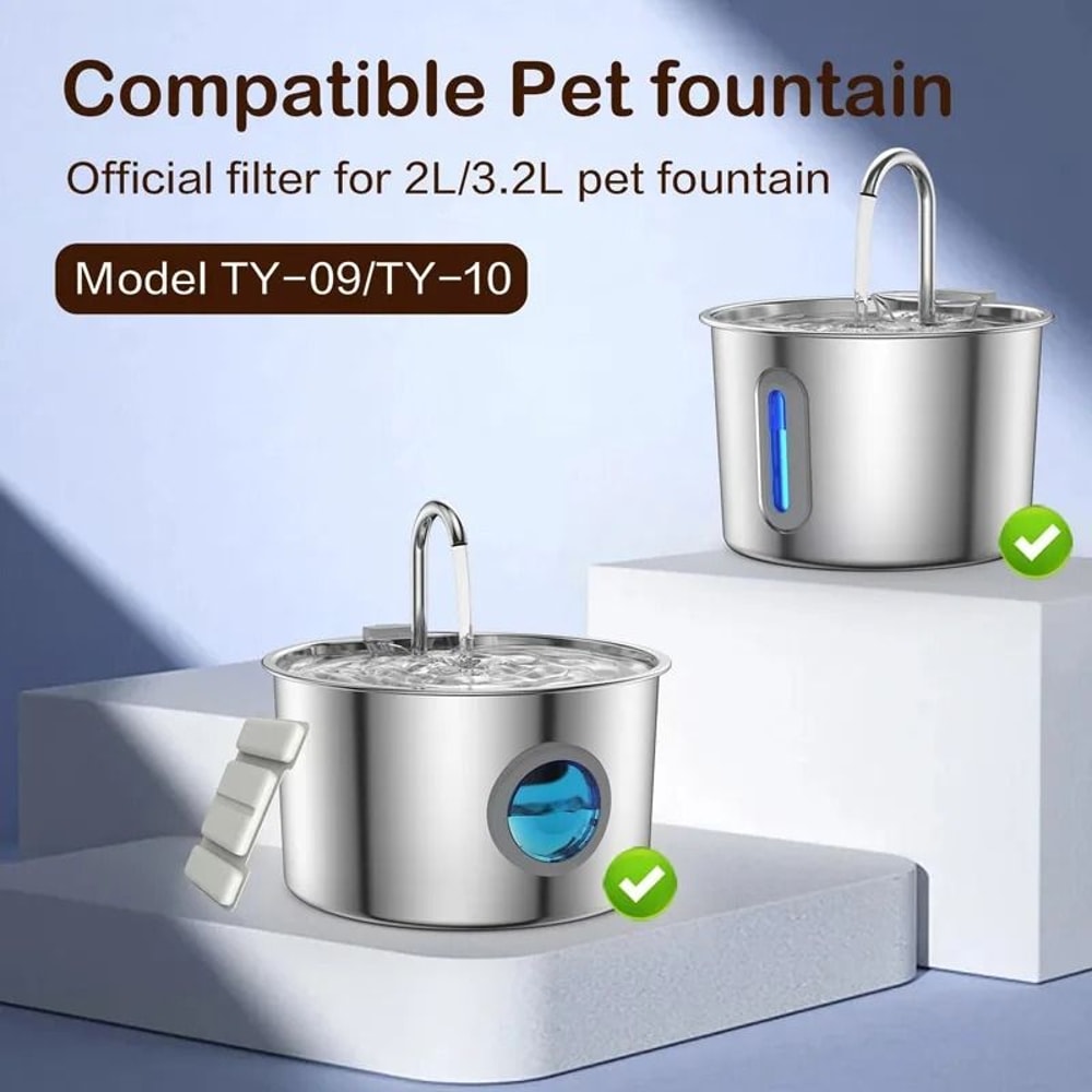 Cat Water Fountain Replacement Filters For TY09 And TY10 2
