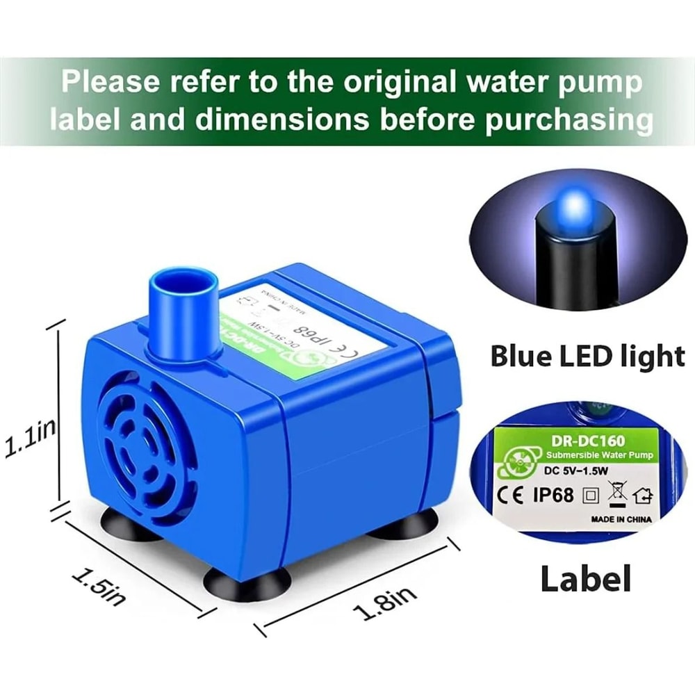 LED Cat Water Fountain Pump Replacement Motor 6