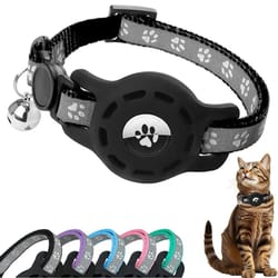 airtag cat collar with bell and safety buckle