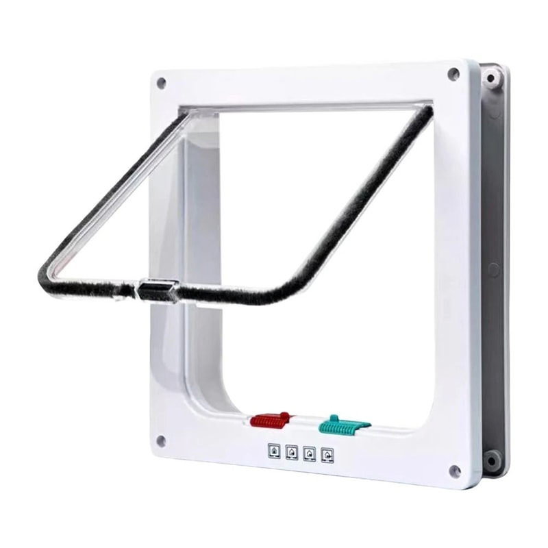 4 Way Lock Cat Flap Door For Kittens And Small Pets 1