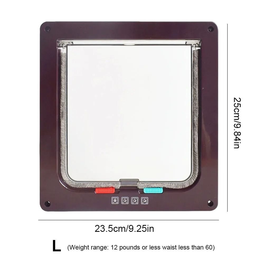 4 Way Lock Cat Flap Door For Kittens And Small Pets 4