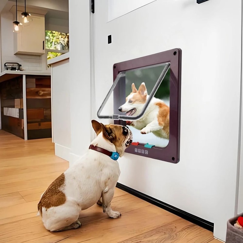 4 Way Lock Cat Flap Door For Kittens And Small Pets 5