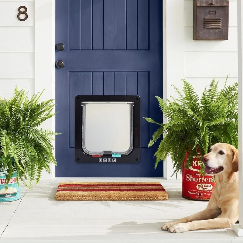 4 Way Lock Cat Flap Door For Kittens And Small Pets 7