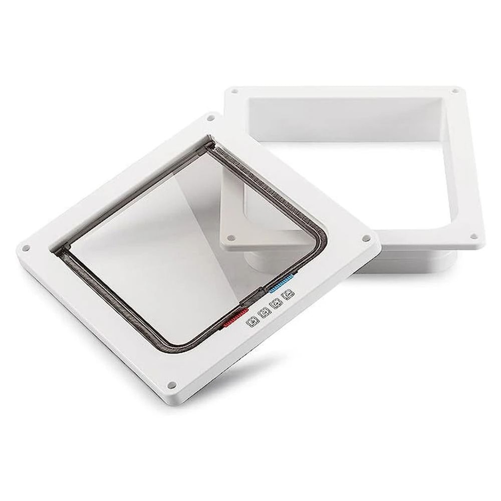 4 Way Lock Cat Flap Door For Kittens And Small Pets 0
