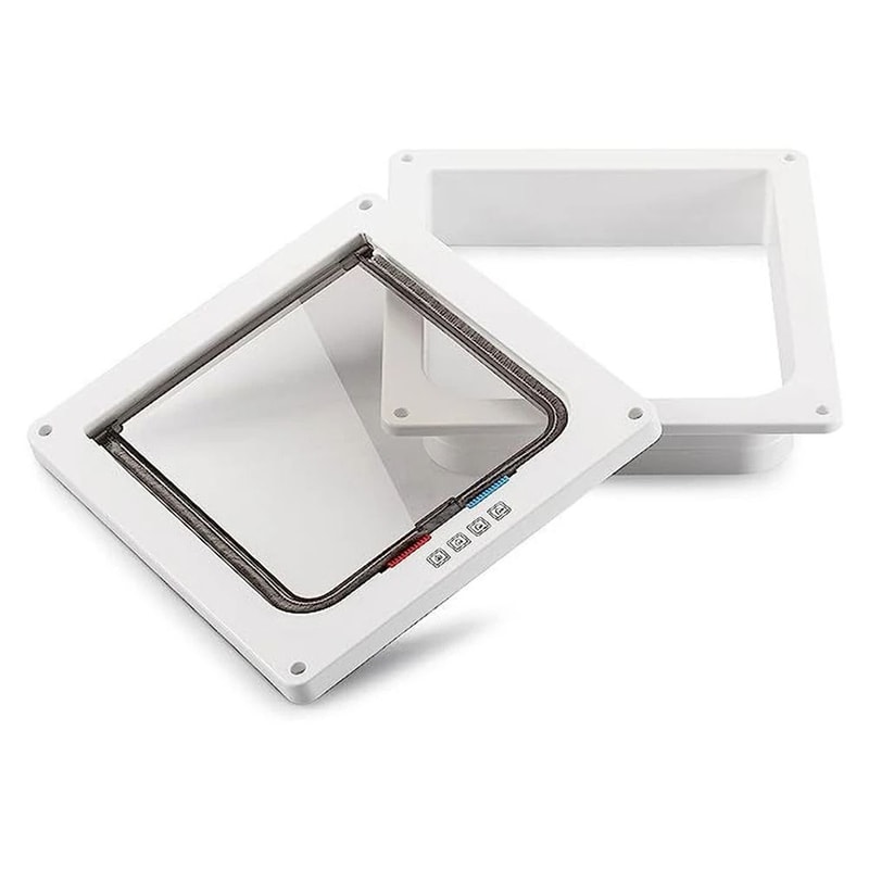 4 Way Lock Cat Flap Door For Kittens And Small Pets 0