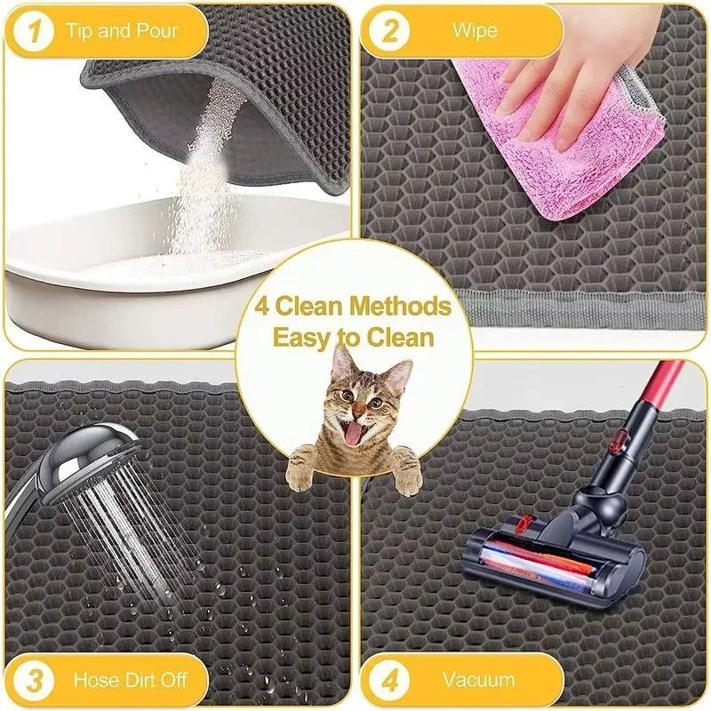 Extra Large Honeycomb Cat Litter Mat For Scatter Control 4