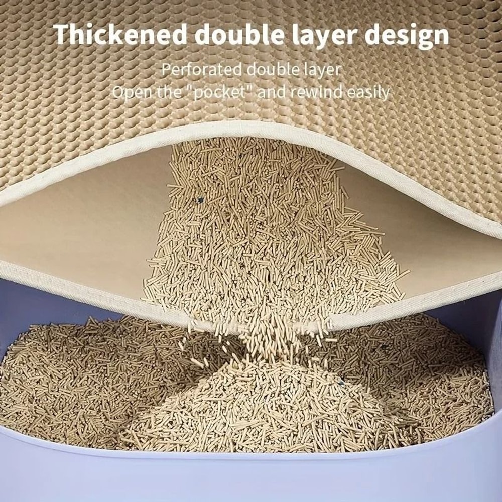 Extra Large Honeycomb Cat Litter Mat For Scatter Control 8