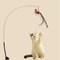 Suction Cup Feather Cat Toy Interactive Bird Teaser Wand 0
