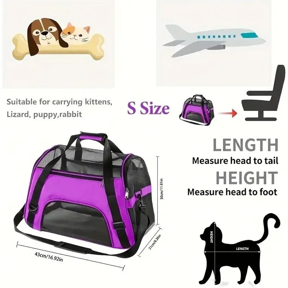 Breathable Foldable Cat Carrier Bag For Travel 8
