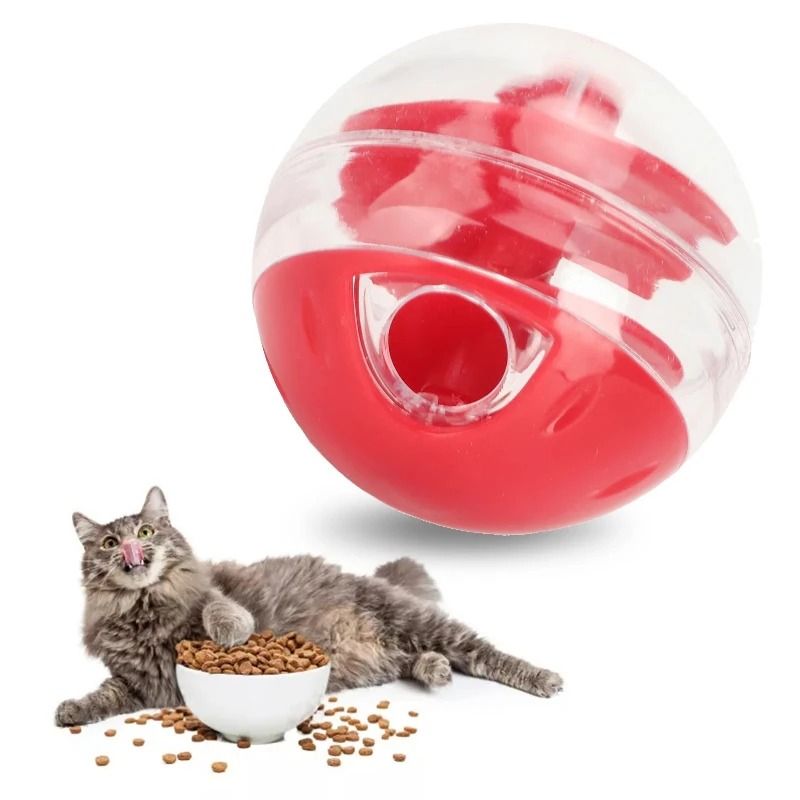 Interactive Cat Treat Dispenser Ball Slow Feeder Toy 1