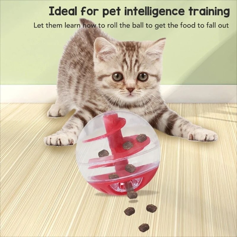 Interactive Cat Treat Dispenser Ball Slow Feeder Toy 6